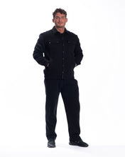 Įkelti vaizdą į galerijos rodinį, Juodos spalvos pūkio kostiumas su bomberiu