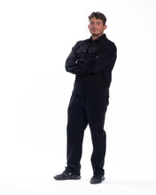 Įkelti vaizdą į galerijos rodinį, Juodos spalvos pūkio kostiumas su bomberiu