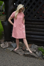 Įkelti vaizdą į galerijos rodinį, Rožinė lininė suknelė