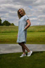 Įkelti vaizdą į galerijos rodinį, Melsva lininė suknelė