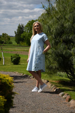 Įkelti vaizdą į galerijos rodinį, Melsva lininė suknelė