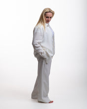 Įkelti vaizdą į galerijos rodinį, Baltas lino kostiumas su kelnėmis