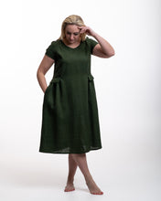 Įkelti vaizdą į galerijos rodinį, Chaki spalvos lininė suknelė ,,Smiltė"