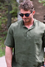 Įkelti vaizdą į galerijos rodinį, Chaki lino kostiumas su šortais