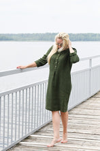 Įkelti vaizdą į galerijos rodinį, Chaki spalvos lininė suknelė