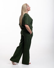 Įkelti vaizdą į galerijos rodinį, Chaki spalvos lino kostiumas su palaidine