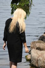 Įkelti vaizdą į galerijos rodinį, Juoda lininė suknelė