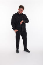 Įkelti vaizdą į galerijos rodinį, Juodas laisvalaikio kostiumas su bomberiu