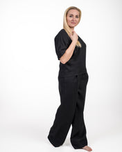 Įkelti vaizdą į galerijos rodinį, Juodas lino kostiumas su palaidine