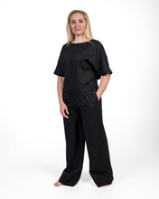 Įkelti vaizdą į galerijos rodinį, Juodas lino kostiumas su palaidine