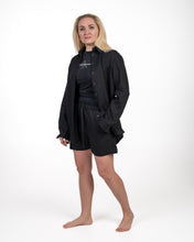 Įkelti vaizdą į galerijos rodinį, Juodas lino kostiumas su šortais