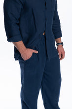 Įkelti vaizdą į galerijos rodinį, Mėlynas lino kostiumas