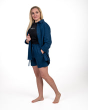 Įkelti vaizdą į galerijos rodinį, Mėlynas lino kostiumas su šortais