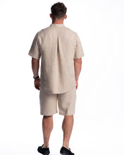 Įkelti vaizdą į galerijos rodinį, Natūralios spalvos lino kostiumas su šortais