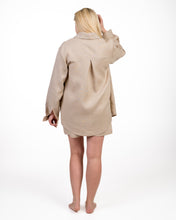 Įkelti vaizdą į galerijos rodinį, Natūralios spalvos lino kostiumas su šortais