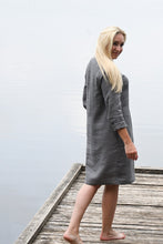Įkelti vaizdą į galerijos rodinį, Pilka lininė suknelė