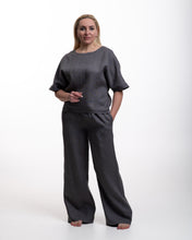 Įkelti vaizdą į galerijos rodinį, Pilkas lino kostiumas su palaidine