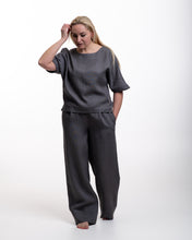 Įkelti vaizdą į galerijos rodinį, Pilkas lino kostiumas su palaidine