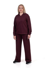 Įkelti vaizdą į galerijos rodinį, Raudonos plytų spalvos laisvalaikio kostiumėlis Viktorija