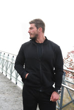 Įkelti vaizdą į galerijos rodinį, Lietuviški vyriški trenigai juodos spalvos su užtrauktuku