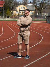 Įkelti vaizdą į galerijos rodinį, Kreminės spalvos vyriškas kostiumėlis su šortais