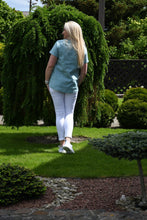 Įkelti vaizdą į galerijos rodinį, Pagaminta Lietuvoje  mėlyna lininė palaidinė