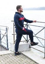 Įkelti vaizdą į galerijos rodinį, Mėlynos ir bordo spalvos vyriškas laisvalaikio kostiumas