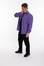 Įkelti vaizdą į galerijos rodinį, Alyvinės spalvos vyriškas bomberis, susegamas su spaudėmis
