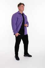 Įkelti vaizdą į galerijos rodinį, Alyvinės spalvos vyriškas bomberis, susegamas su spaudėmis
